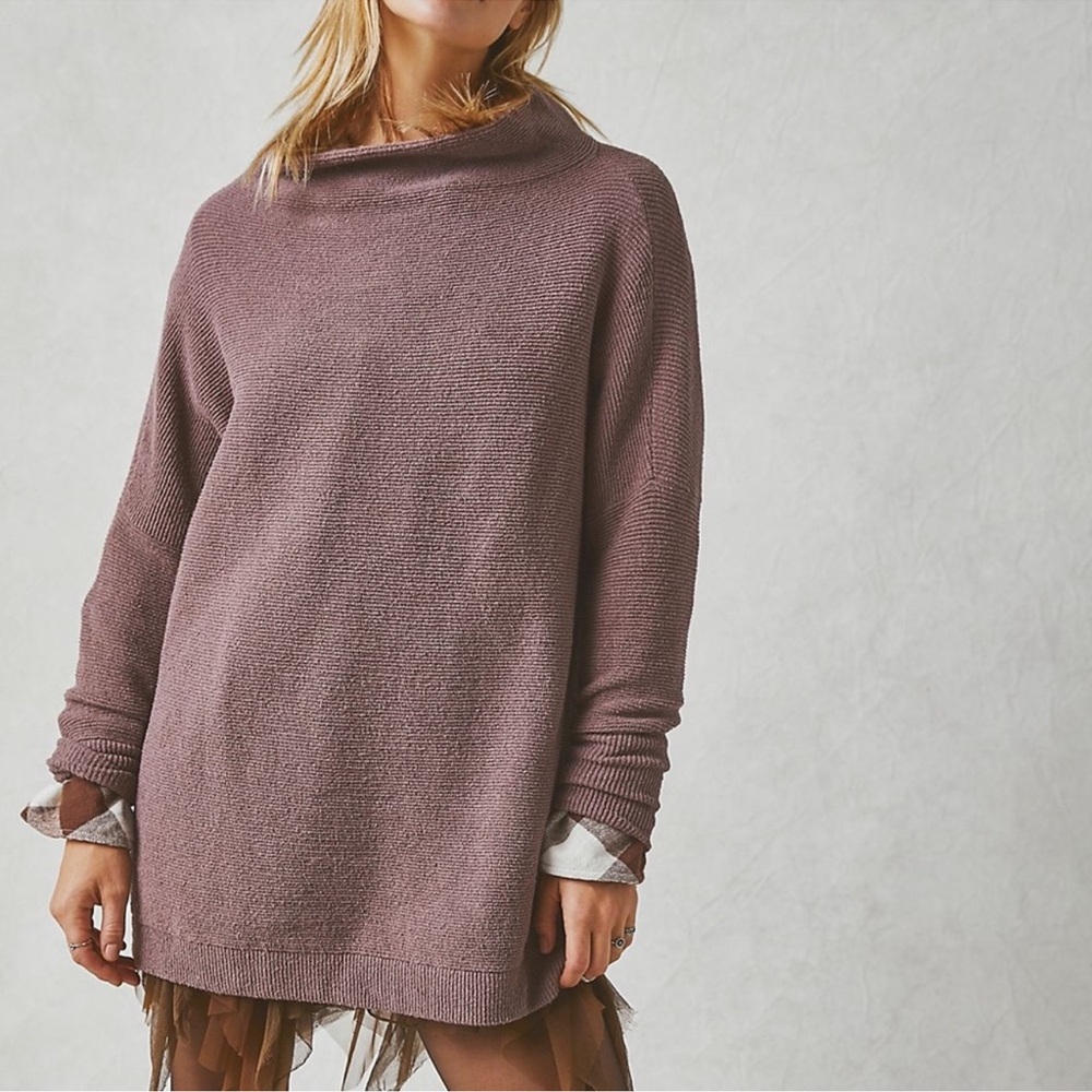Free People Ottoman Slouchy Ribbed Knit Tunic Size‎ Medium